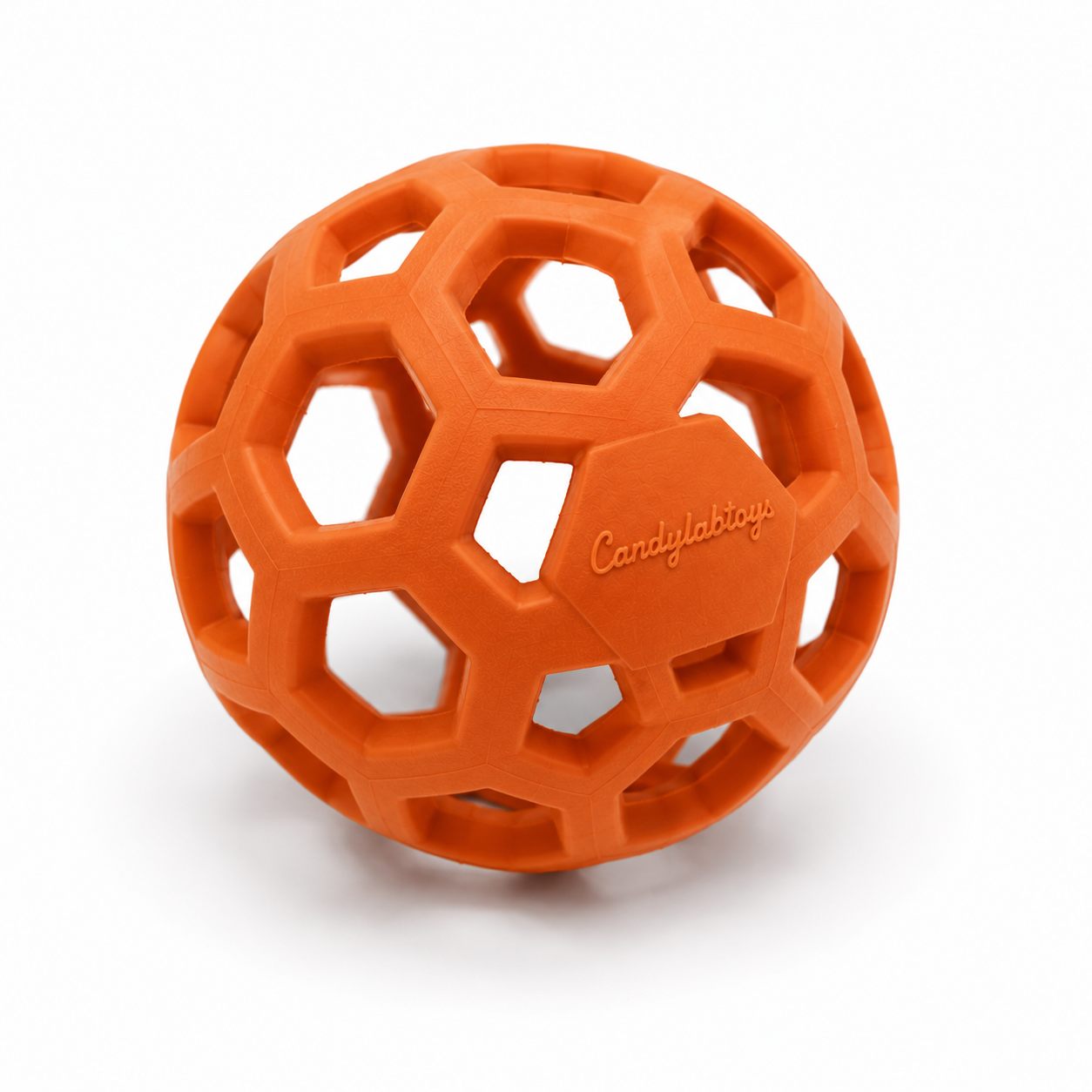 Candylabtoys Honeycomb Dog Ball Toy – Durable Interactive Rubber Fetch & Treat Dispensing Toy for Aggressive Chewers - Image 3
