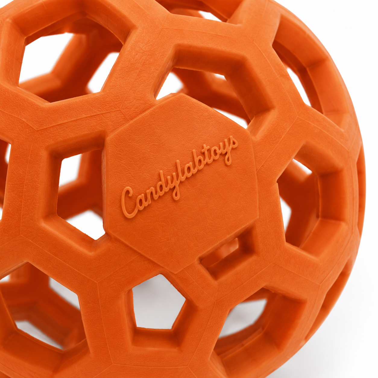 Candylabtoys Honeycomb Dog Ball Toy – Durable Interactive Rubber Fetch & Treat Dispensing Toy for Aggressive Chewers - Image 2